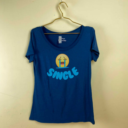 Single Women's Bamboo Scoop Neck T-Shirt-T-shirts-Dark Blue-S-Hagsters