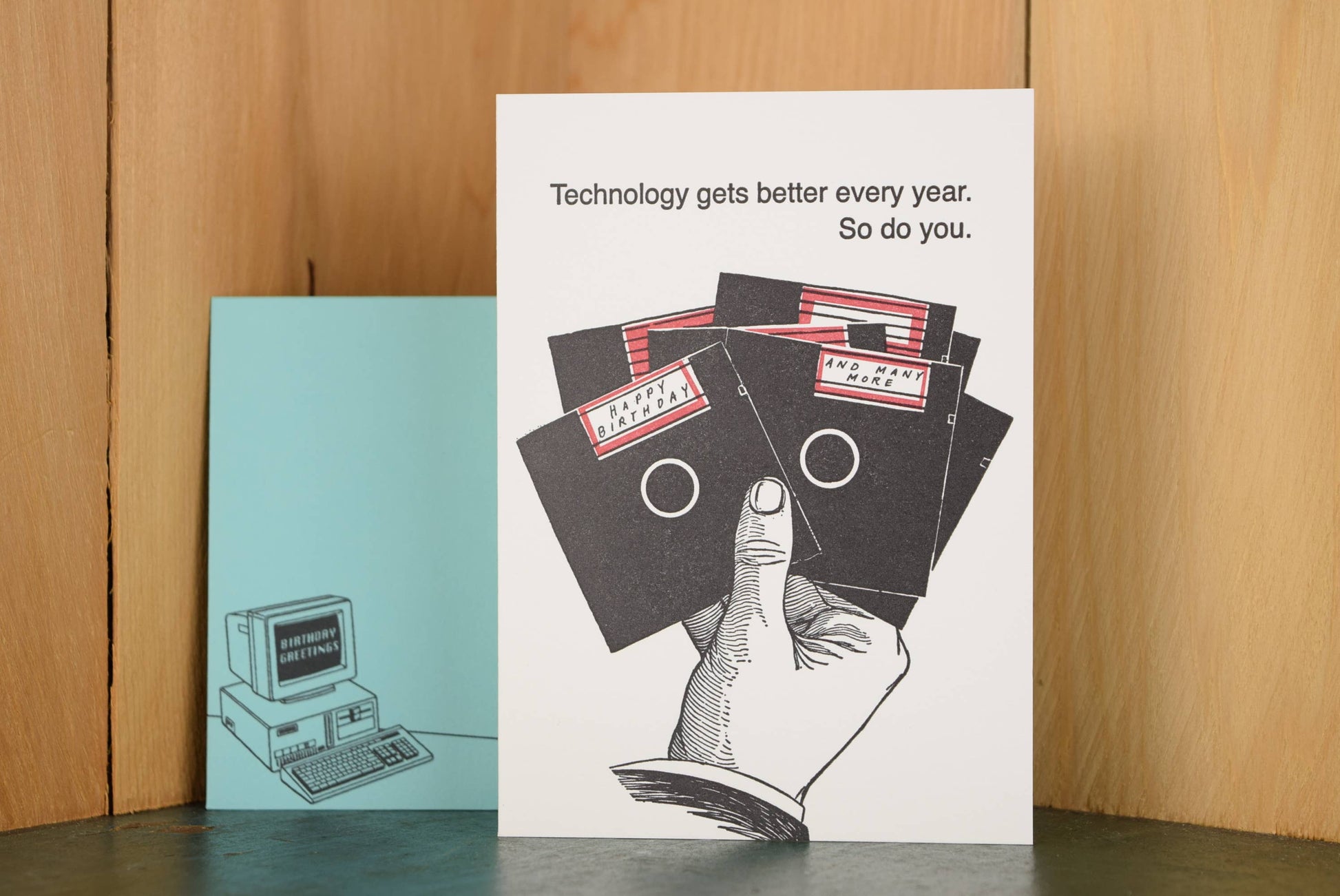 Floppy Disk Birthday Card-Greeting & Note Cards-Hagsters