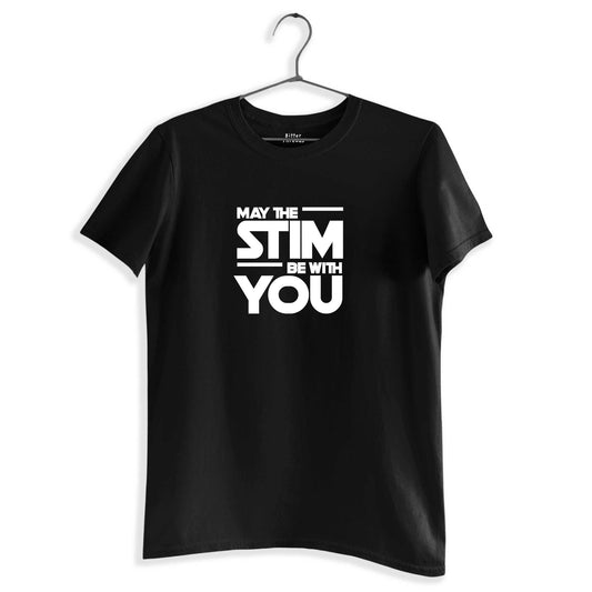 May The Stim Be With You Organic Cotton Unisex Autism Tee-T-Shirts-Black-S-Hagsters