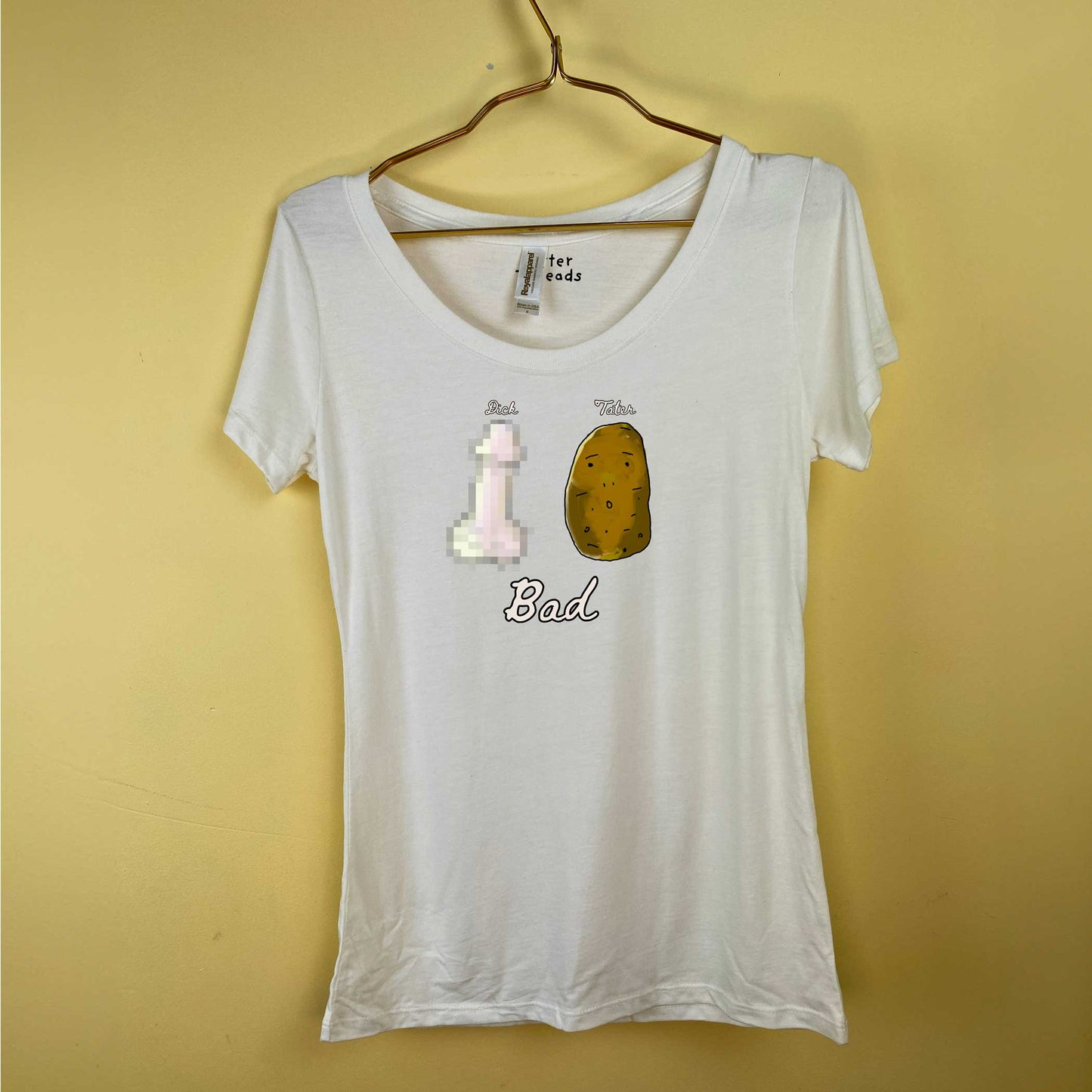 Dictator Bad Ladies Bamboo Scoop Neck T-Shirt-T-Shirts-S-Natural White-Hagsters