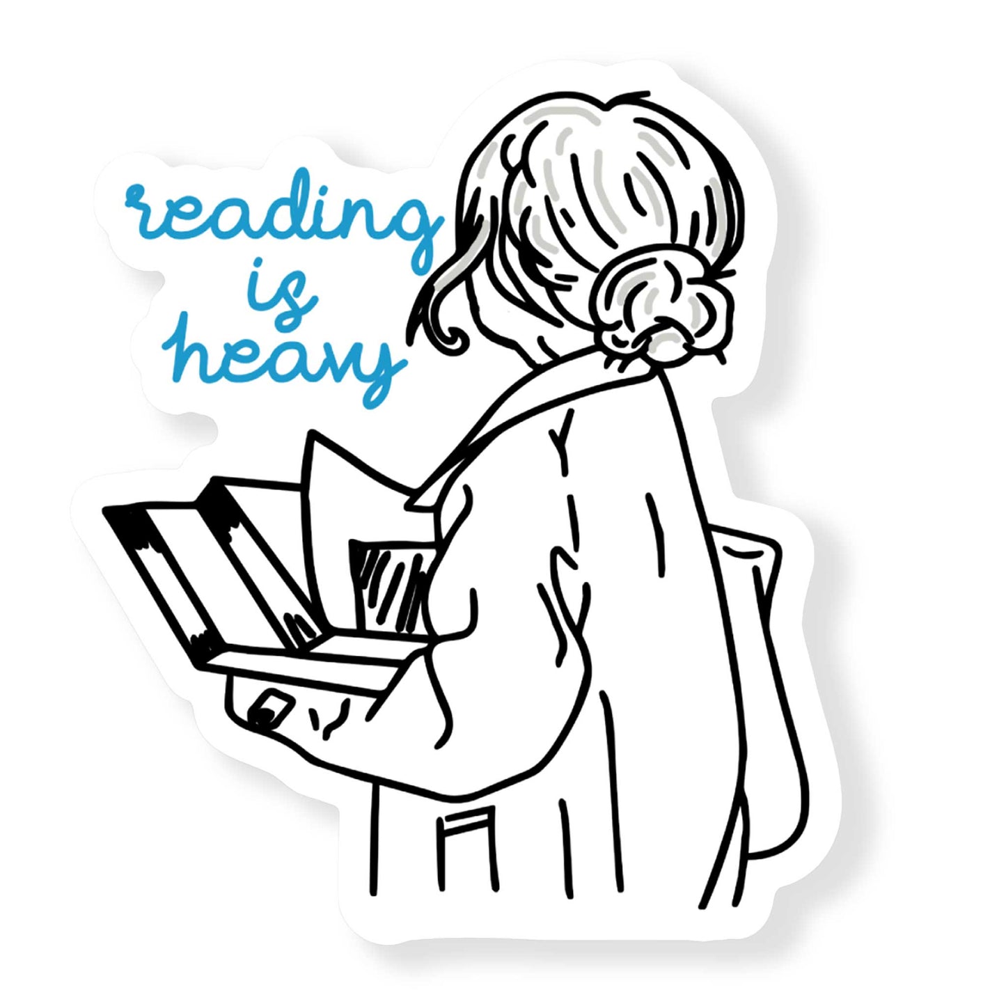 Reading Is Heavy Sticker-Decorative Stickers-Hagsters