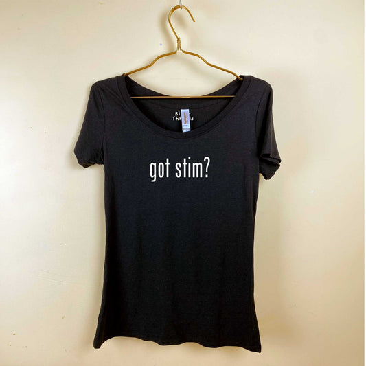 Got Stim? Ladies Bamboo Scoop Neck Autism T-Shirt-T-Shirts-S-Natural White-Hagsters