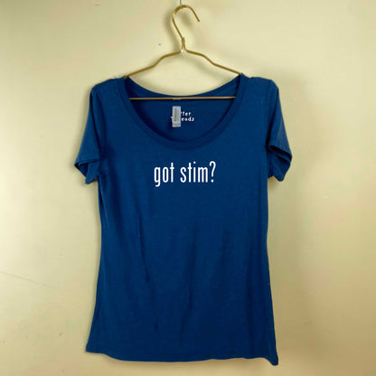 Got Stim? Ladies Bamboo Scoop Neck Autism T-Shirt-T-Shirts-S-Natural White-Hagsters