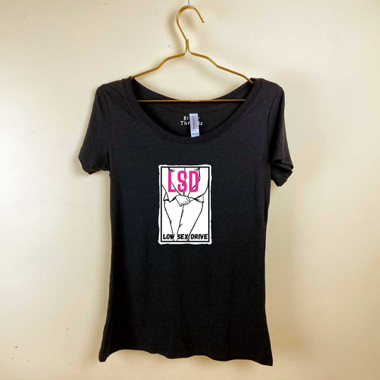 LSD Low Sex Drive Funny Women Bamboo Scoop Neck T - Shirt