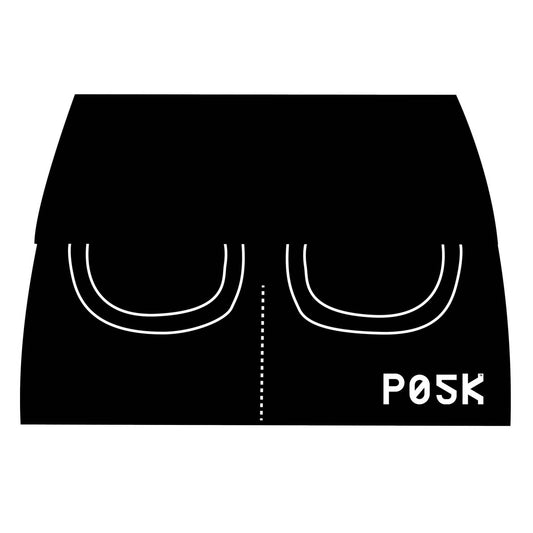 P05K™ | Black Ponte De Roma Belt Bag Pocket Skirt-Belt Skirts-XS-Solid-Hagsters