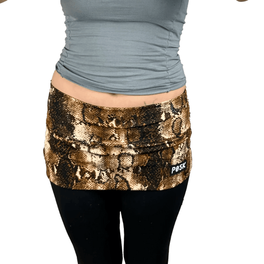 P05K™ | Snakeskin Belt Bag Pocket Skirt