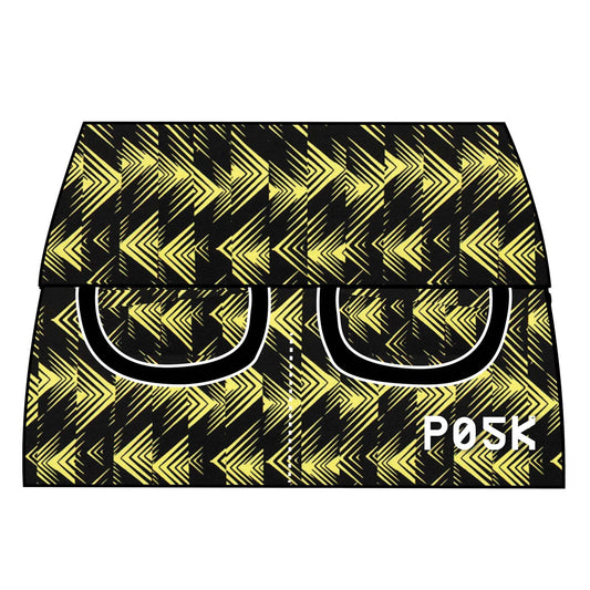 P05K™ | Yellow Zig Zag Belt Bag Pocket Skirt-Belt Skirts-XS-Yellow Zig Zag-Same As Waistband-Hagsters