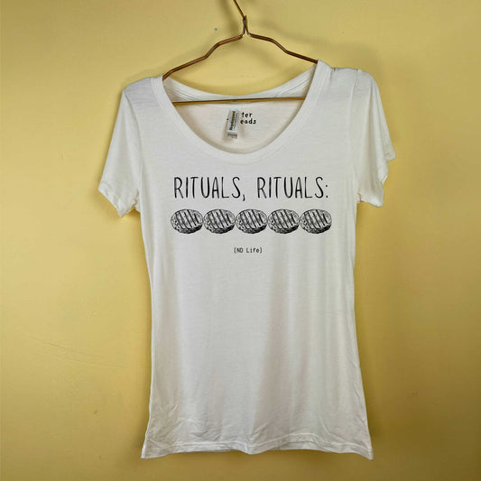 Rituals, Rituals ND Women's Bamboo Scoop Neck T-Shirt-T-Shirts-S-Natural White-Hagsters