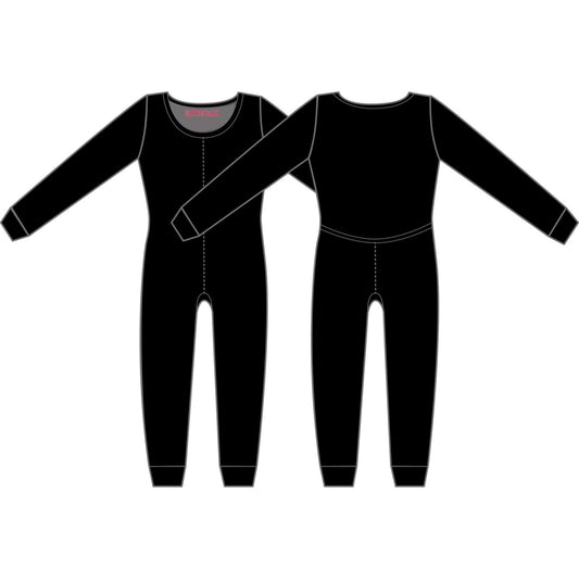 Pre - Order Performance Nylon Women's Long Sleeve Black Base Layer Activewear | MoonEaze™