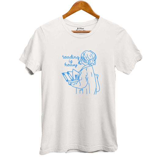 Reading Is Heavy Unisex Organic Cotton T-Shirt Made In The USA