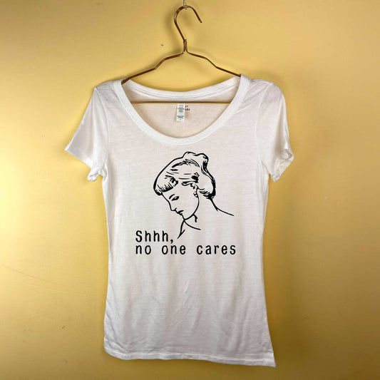 Shhh, No One Cares Women's Tri-blend Scoop Neck T-Shirt-T-Shirts-S-Hagsters