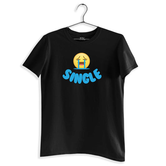 Single Laughing Crying Unisex Organic Cotton T-shirt Made In The USA
