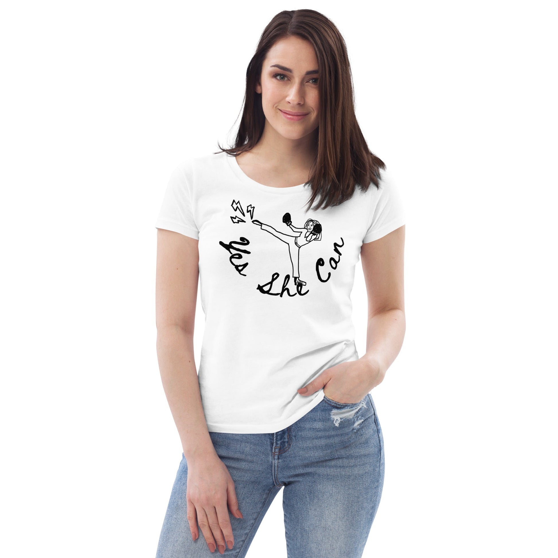 "Yes She Can" Kamala Harris Boxing Women's Triblend Eco Tee