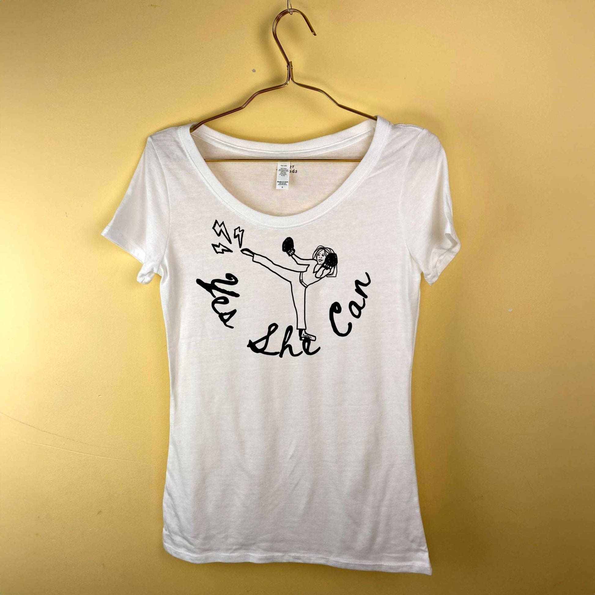 "Yes She Can" Kamala Harris Boxing Women's Triblend Eco Tee