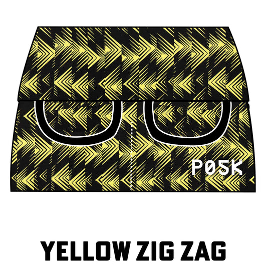 P05K™ | Yellow Zig Zag Belt Bag Pocket Skirt